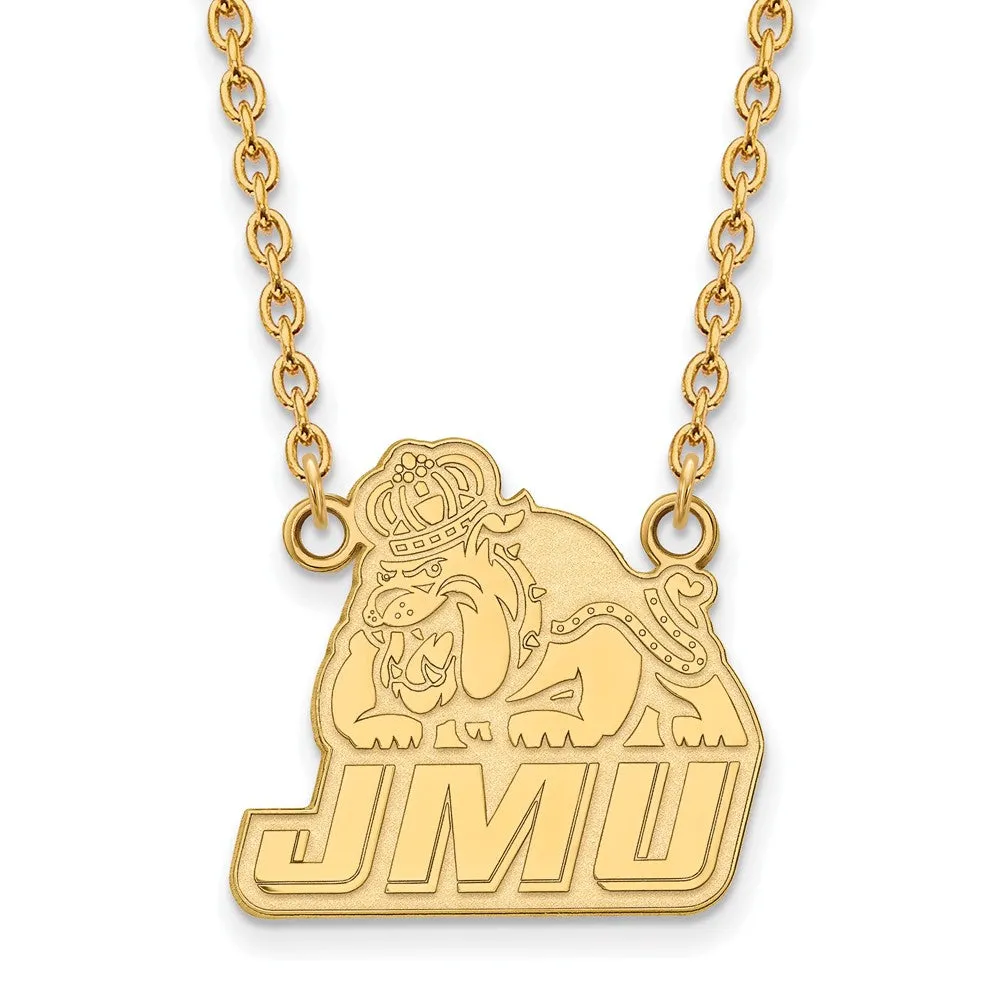 10k Yellow Gold James Madison U Large Pendant Necklace