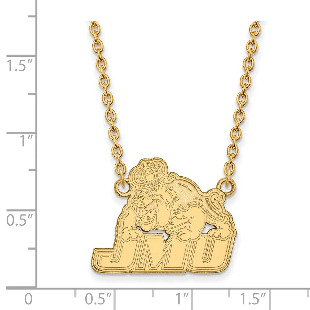 10k Yellow Gold James Madison U Large Pendant Necklace