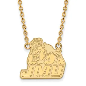 14k Yellow Gold James Madison U Large Pendant Necklace