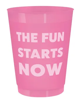 16oz Party Cups, Set of 8 - The Fun Starts Now