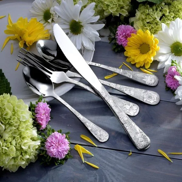 65 Piece Set of American Garden Flatware American-Made