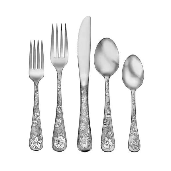 65 Piece Set of American Garden Flatware American-Made