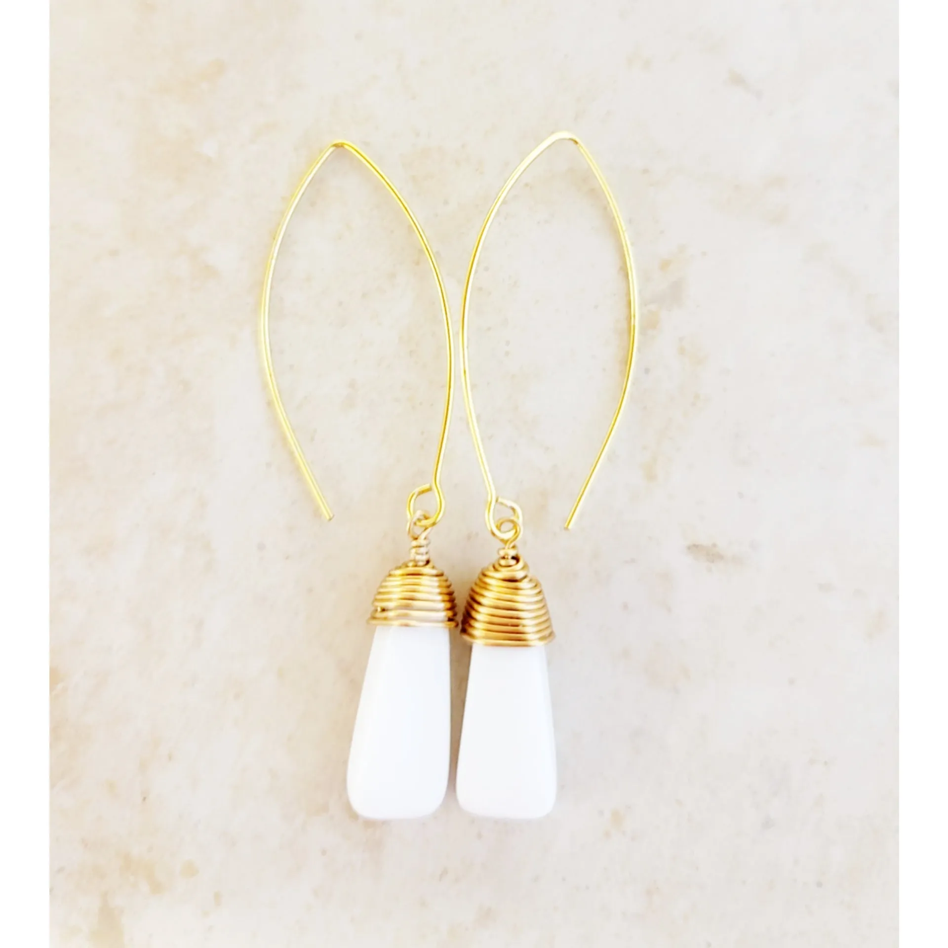 Alia White Earrings