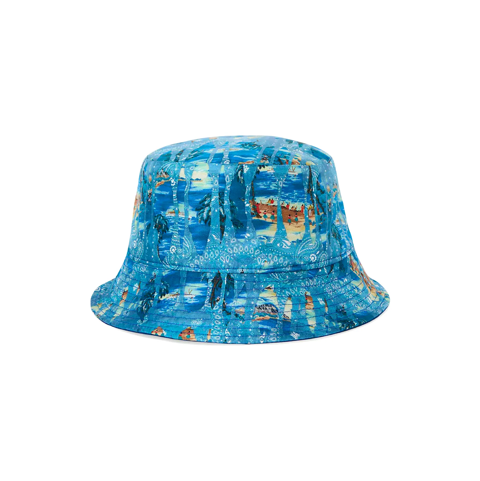 AMIRI BANDANA REVERSIBLE BUCKET HAT - TEAL