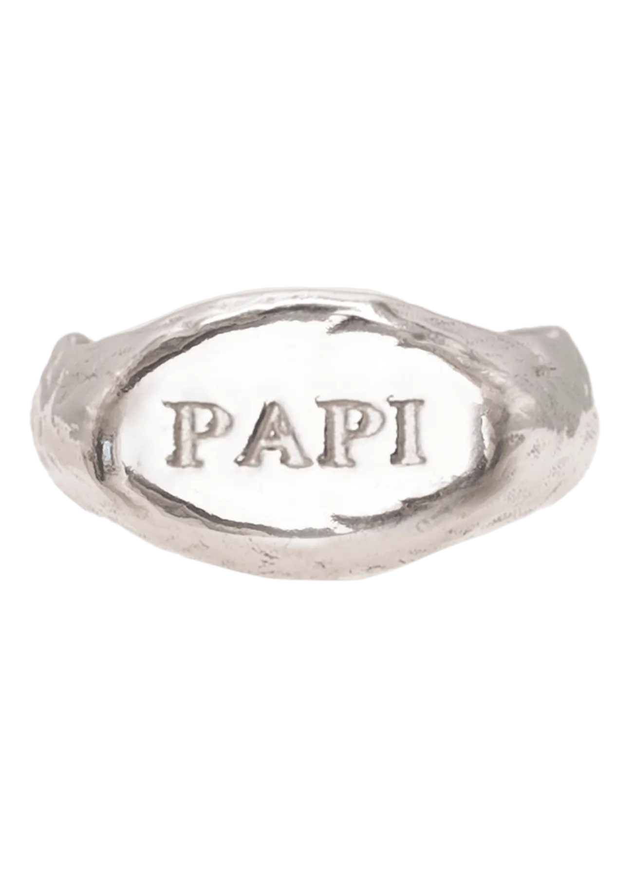 Anillo Sello Papi Plata