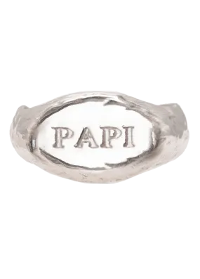 Anillo Sello Papi Plata