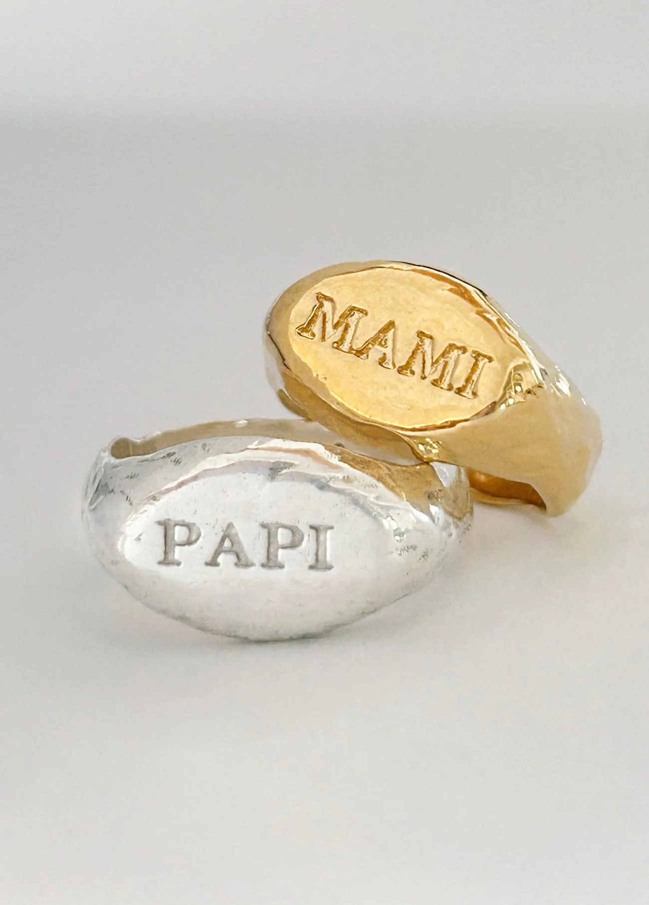 Anillo Sello Papi Plata