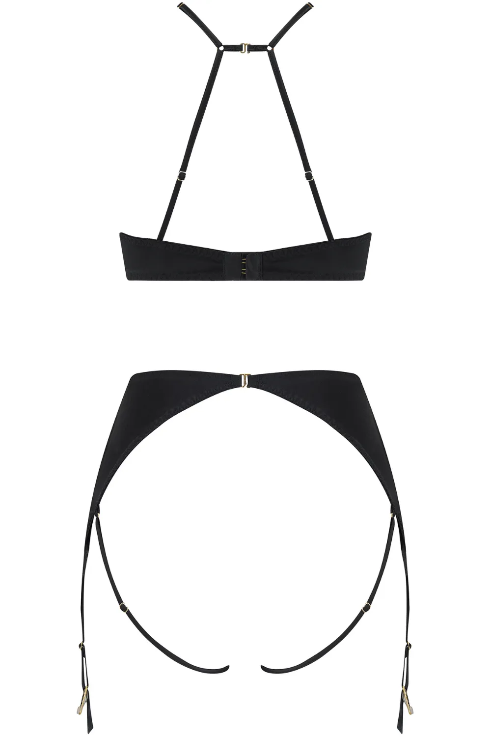 Athena Quarter Cup Bra & Open Suspender Knicker