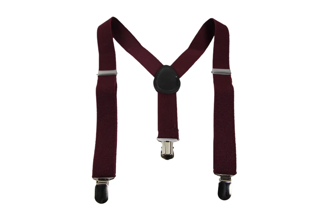 Boys Adjustable Plum 65Cms Suspenders