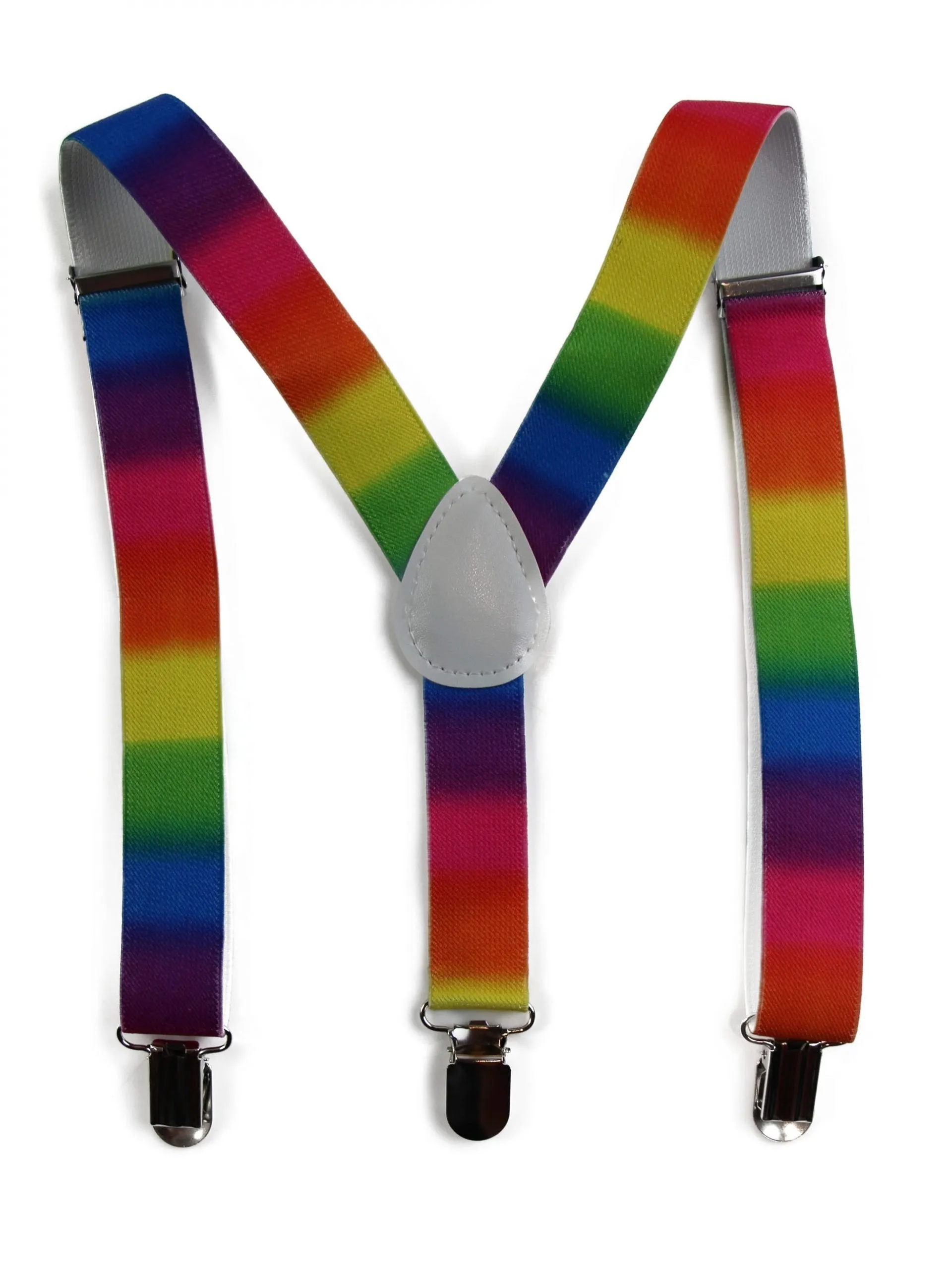 Boys Adjustable Rainbow Blocks Patterned Suspenders