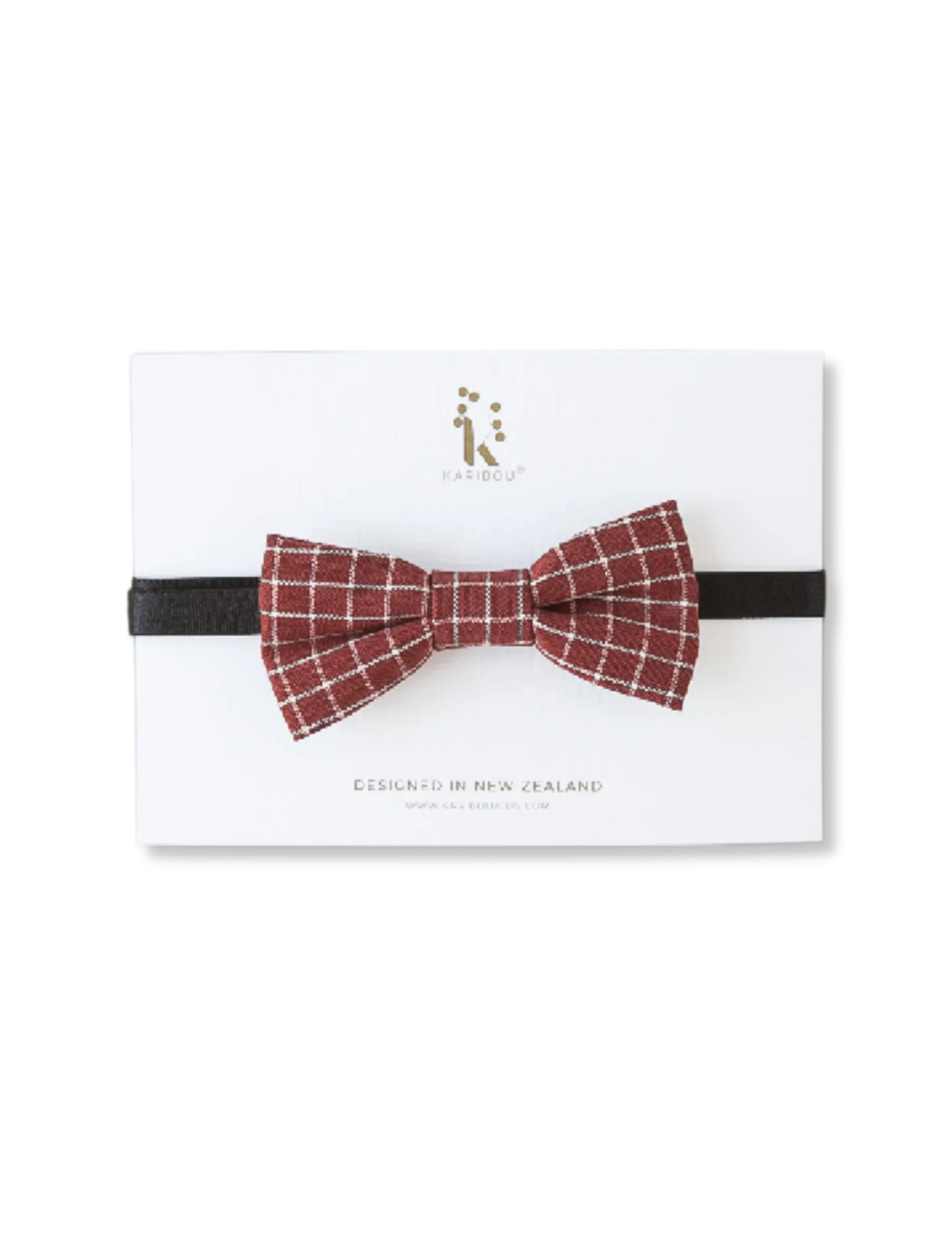 Boys Bow Tie - Vintage Red Check