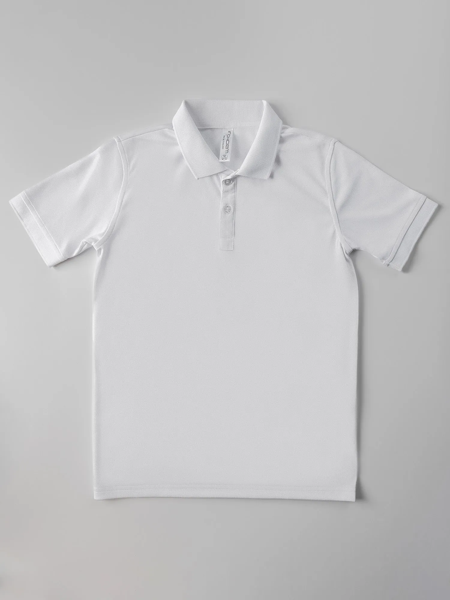 Boys Classic Rib Collar Polo - White