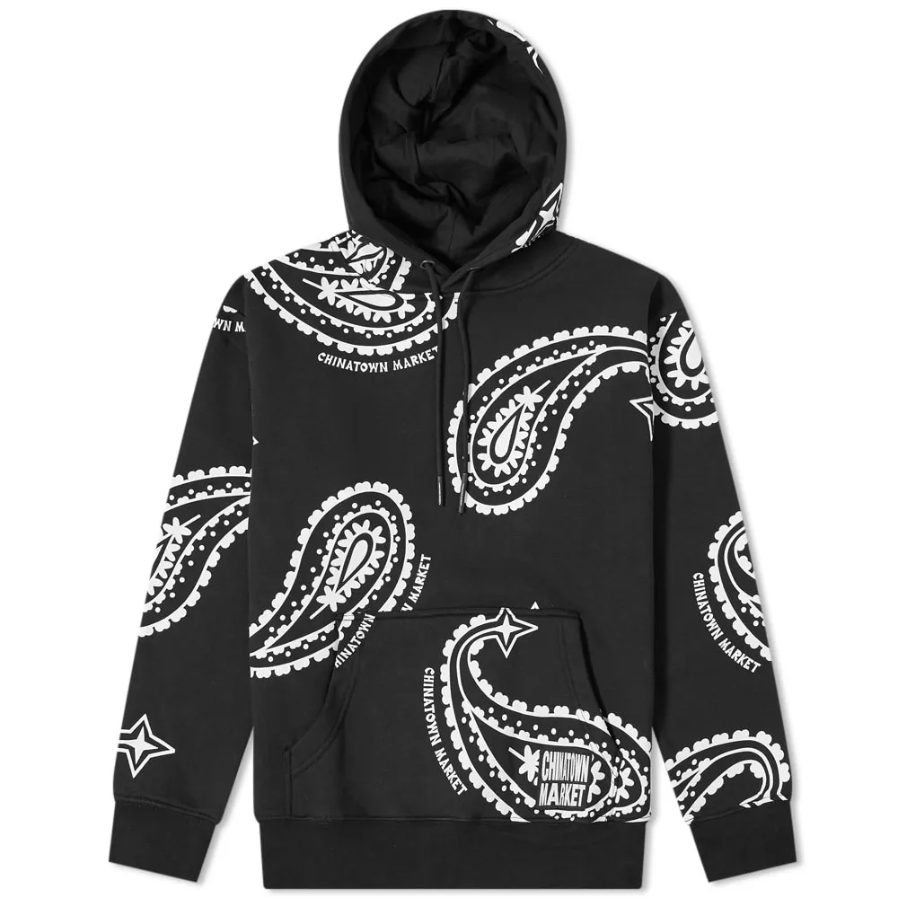 B&W x Chinatown Market Paisley HoodieBlack