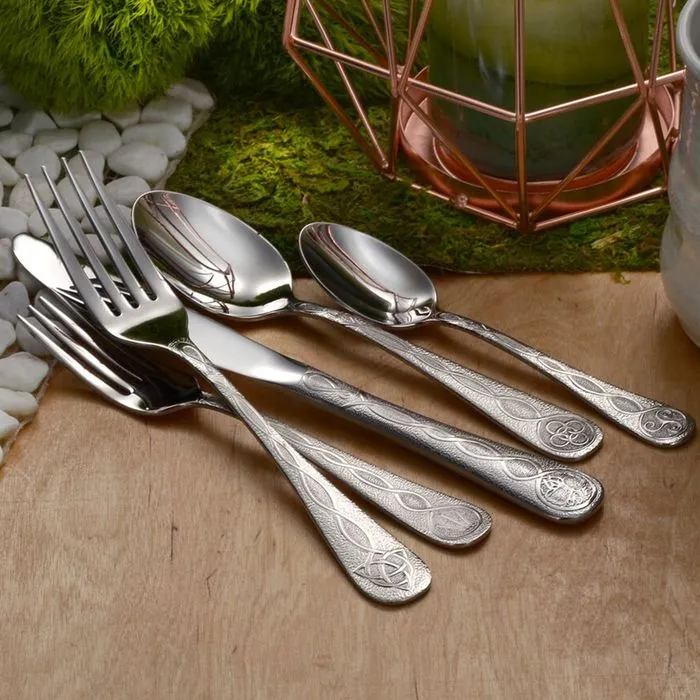 Celtic Stainless Flatware 20 Piece Set Made in USA