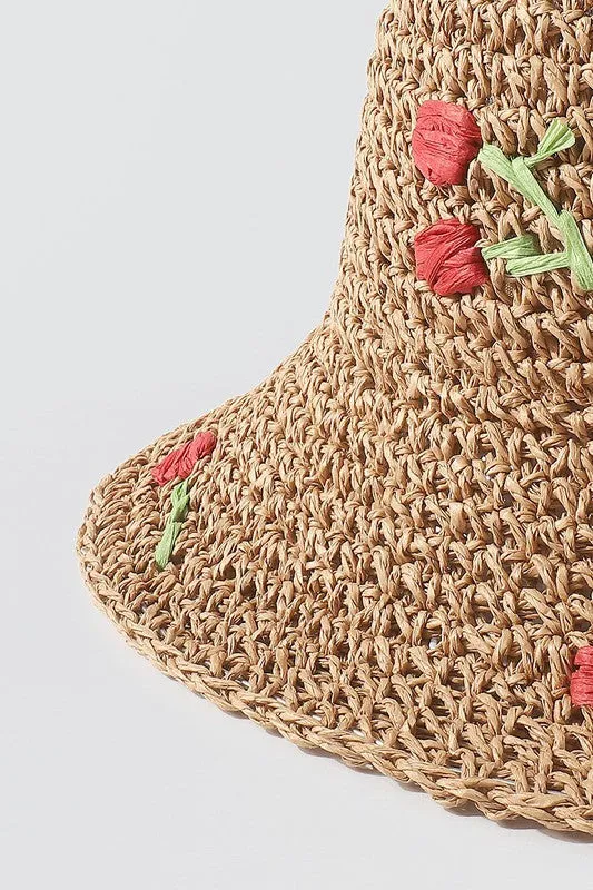 Crochet Raffia Bucket Hat