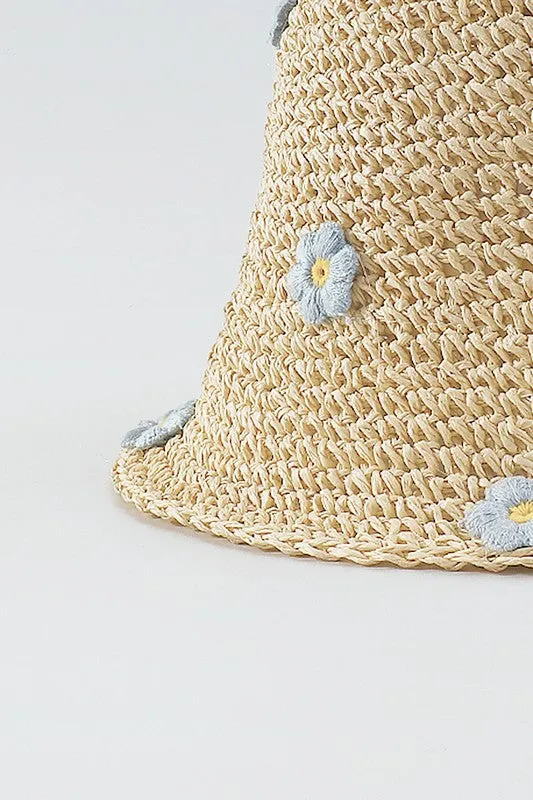 Crochet Raffia Bucket Hat