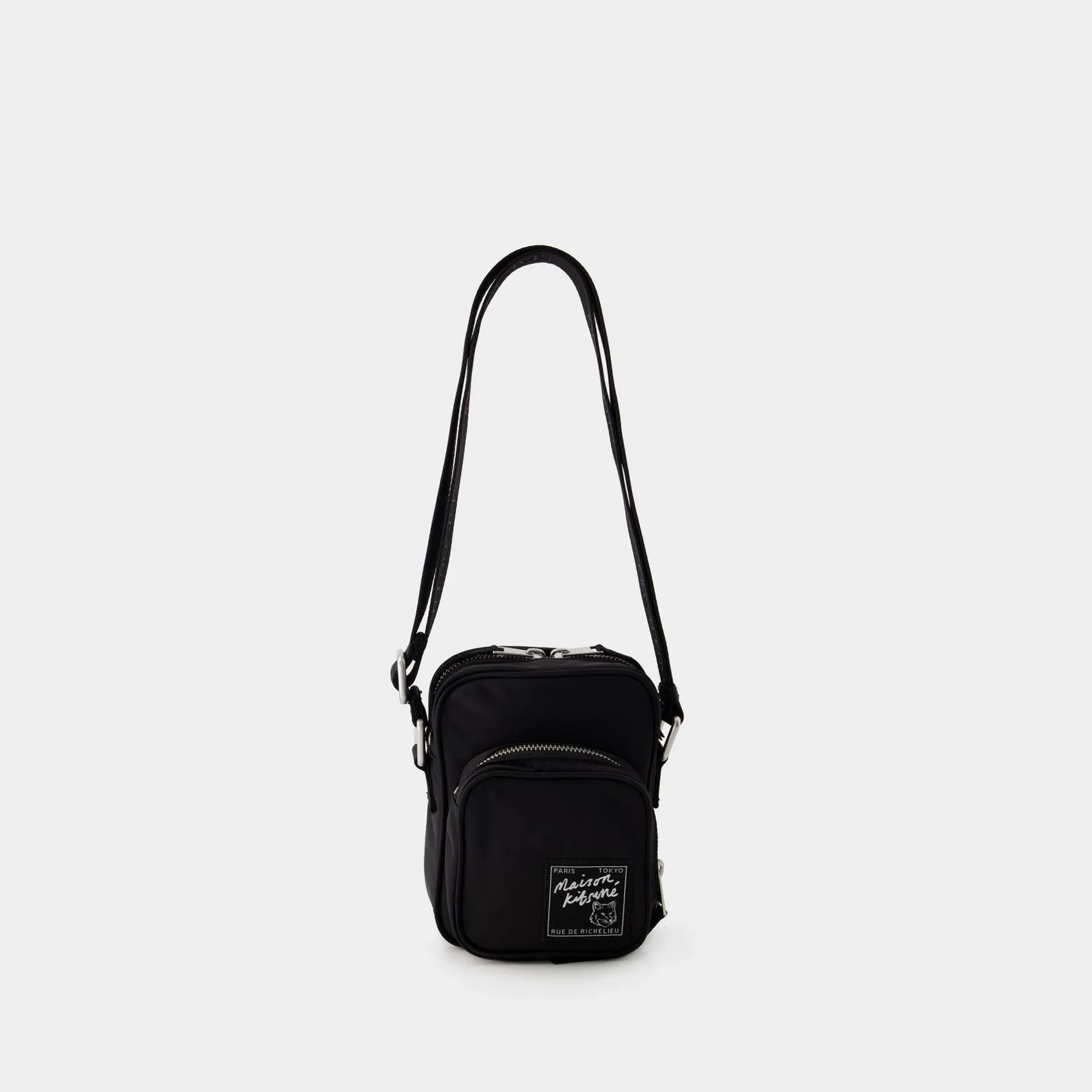 Crossbody Bag - Maison Kitsune - Nylon - Black