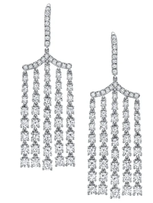 Diamond Chandelier Earrings White Gold