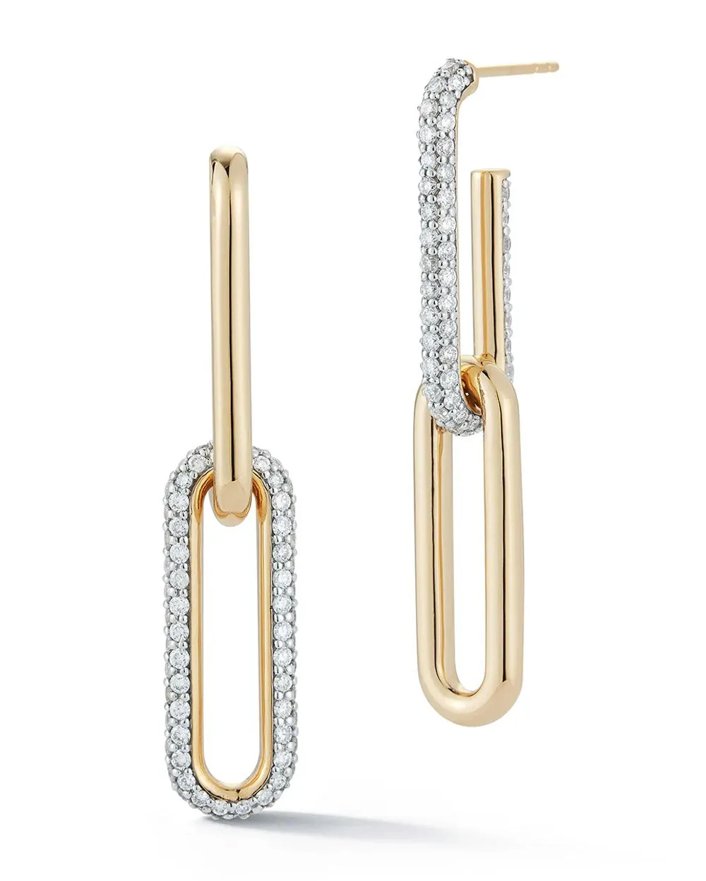 Diamond Mix Match Link Earrings