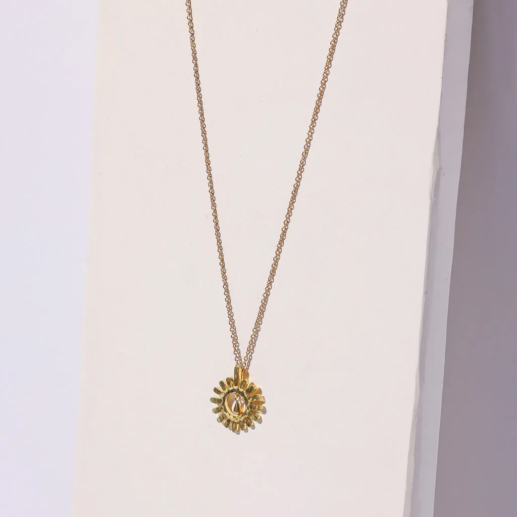 Drops of Sun Charm Necklace - Brass