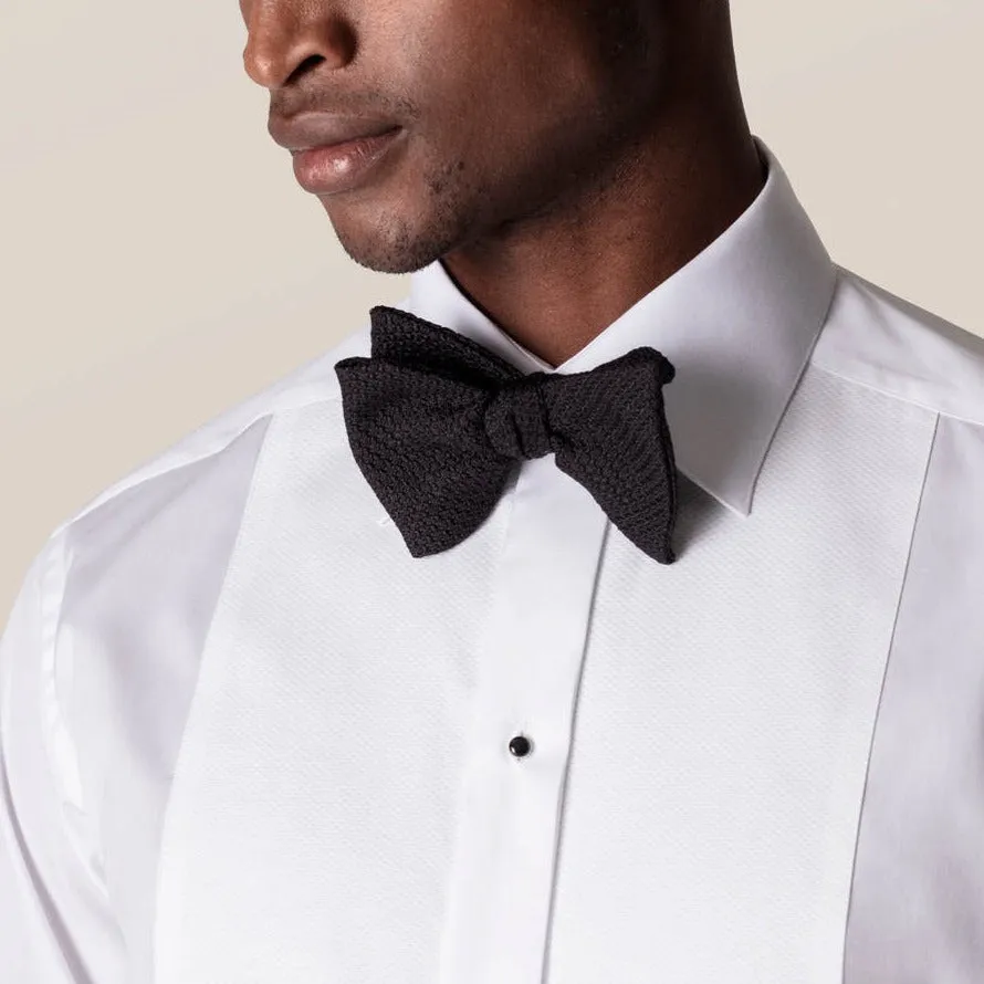 Eton White Piqué Black Tie Contemporary Fit Shirt