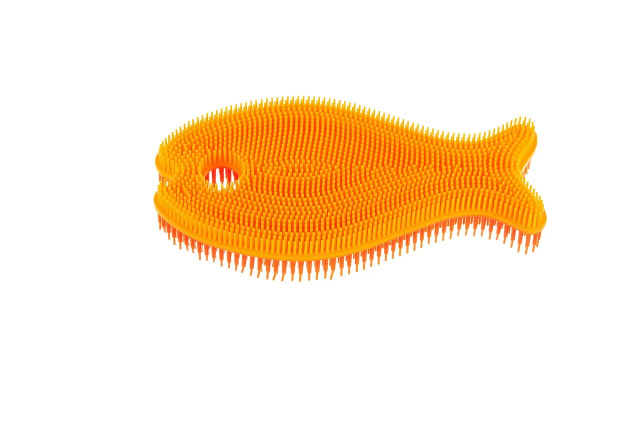 Fish Silicone Bath Scrub - Orange