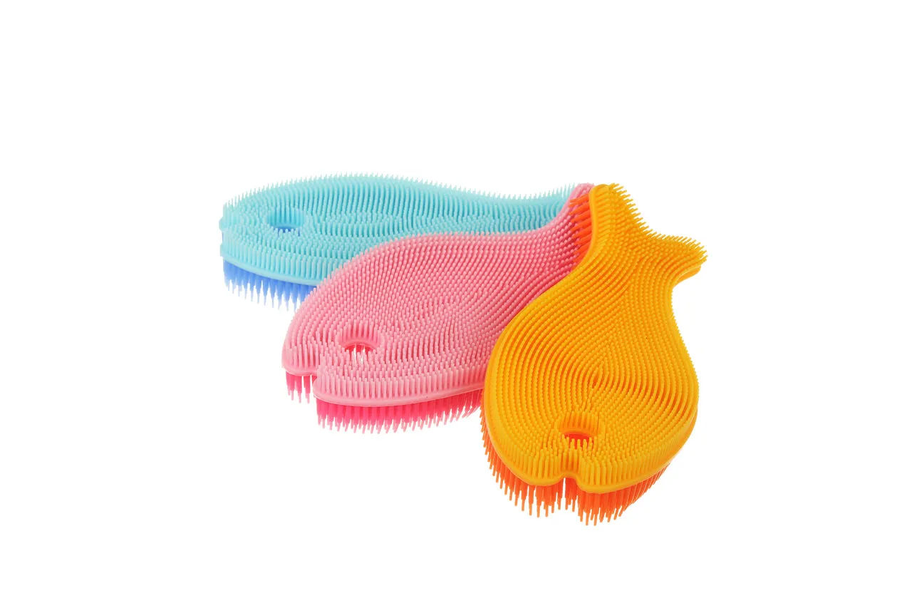 Fish Silicone Bath Scrub - Orange