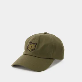 Fox Head Cap - Maison Kitsune - Cotton - Khaki