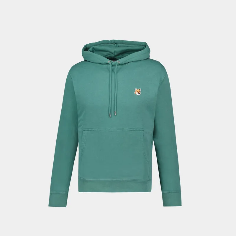 Fox Head Patch Hoodie - Maison Kitsune - Cotton - Teal Grey