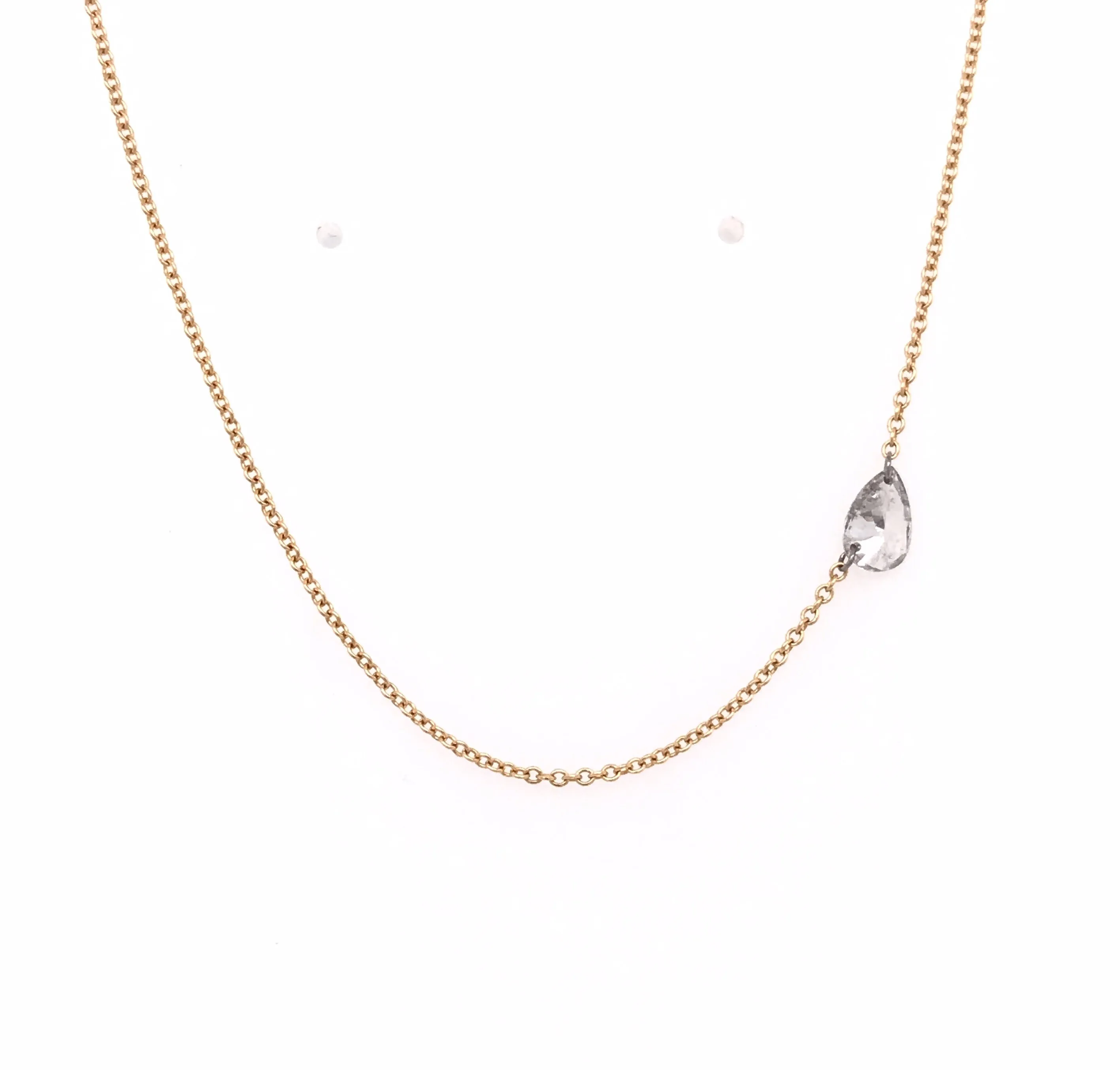 Free Set Pear Shaped Diamond Necklace