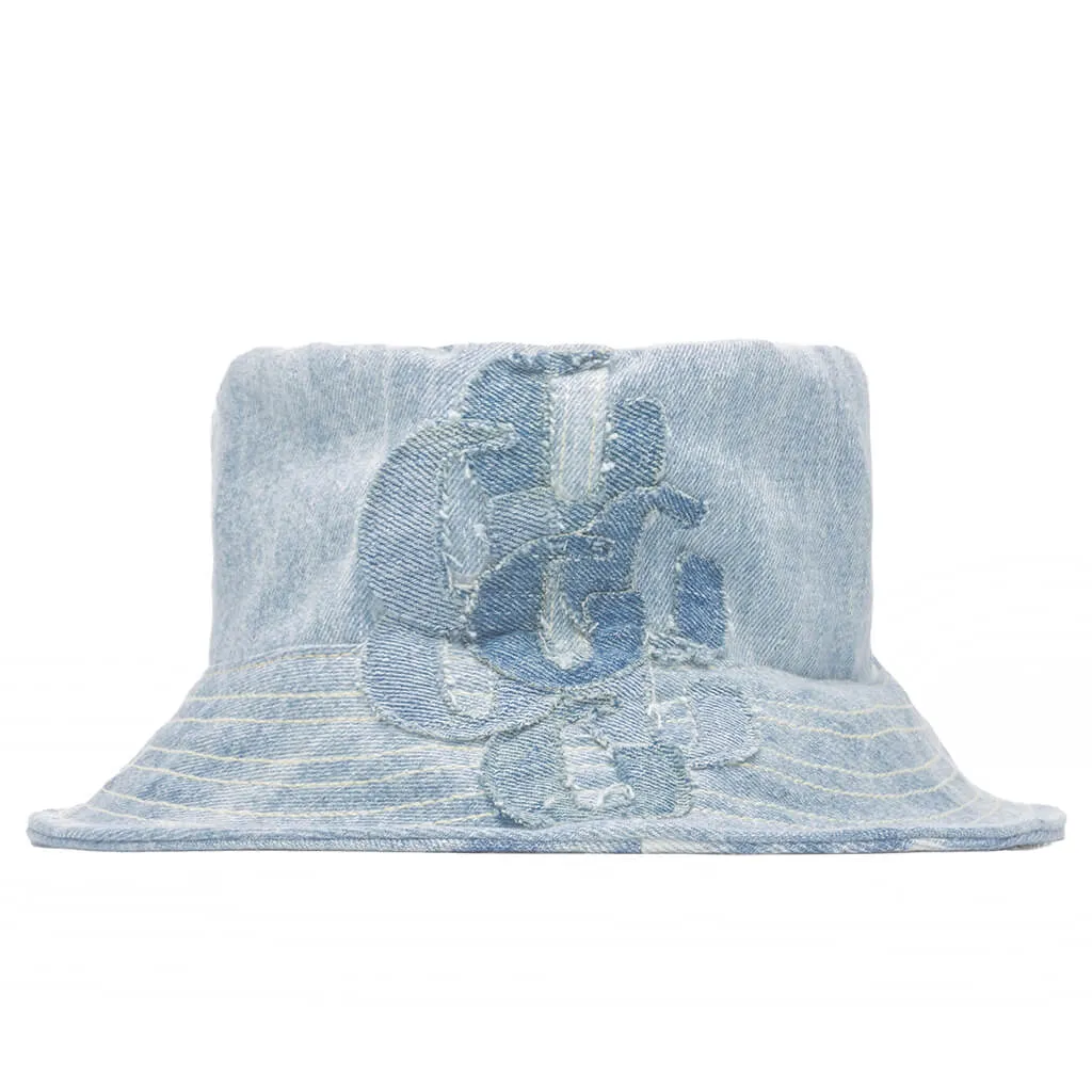 G Patch Denim Bucket Hat - Indigo