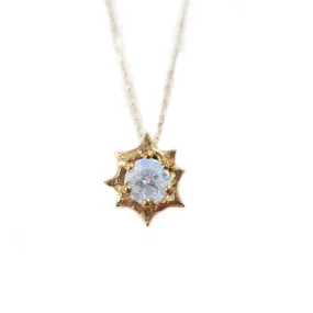 Gold Sun Diamond Pendant