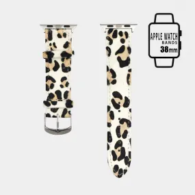 iLLASPARKZ Genuine Leather Leopard Apple Watch Band