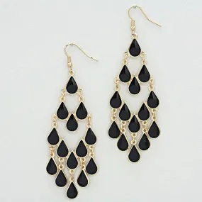 iLLASPARKZ Lacquered Enamel Teardrop Chandelier Earrings