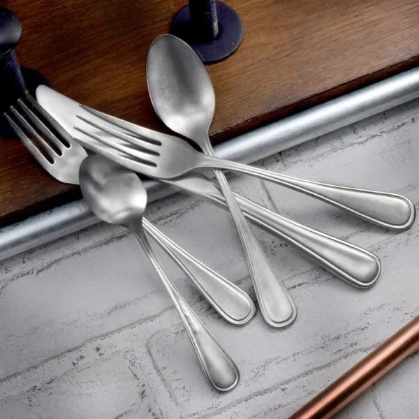 Industrial Rim Flatware Set - 20 Piece Made in USA