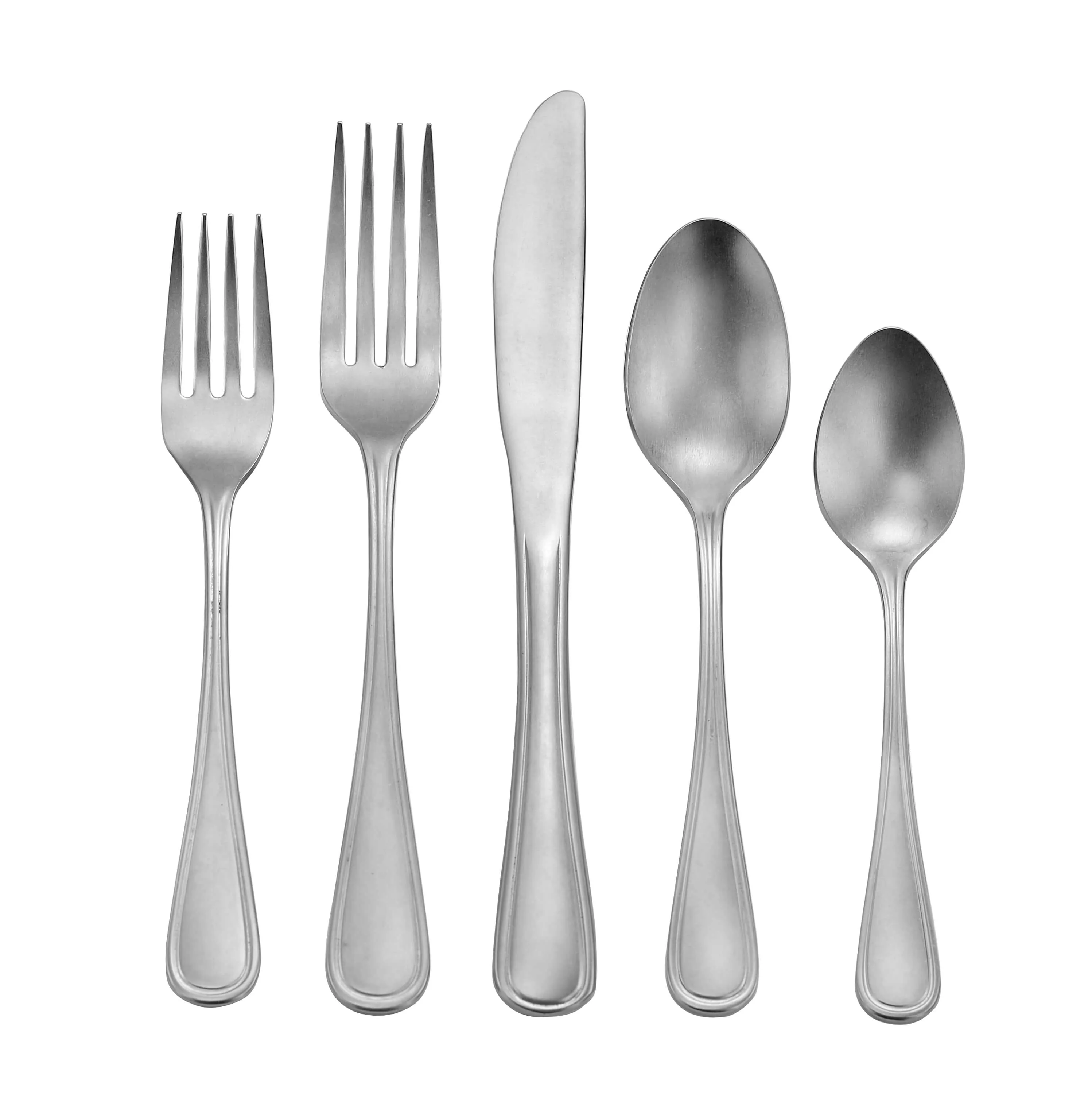 Industrial Rim Flatware Set - 20 Piece Made in USA