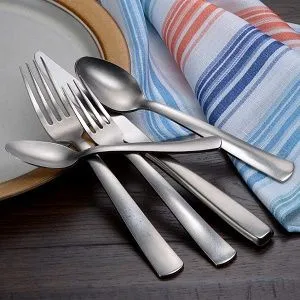 Industrial Rim Flatware Set - 45 Piece Made in USA