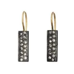 Inverted Diamond Small Rectangle Earrings