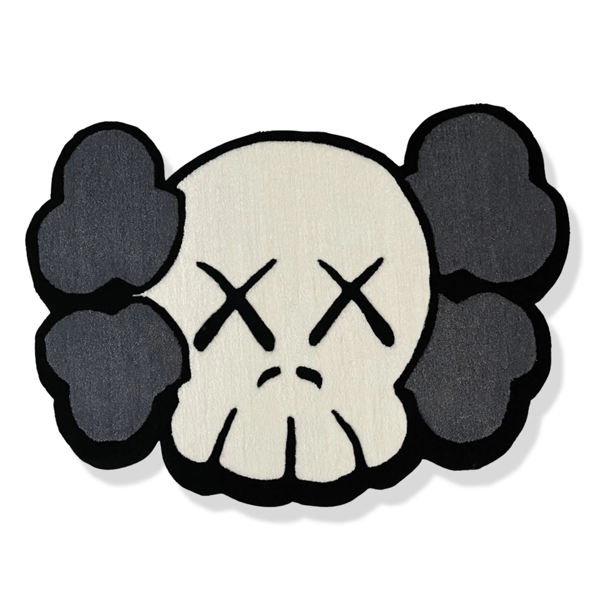 Kaws Custom Handmade Grey White Rug