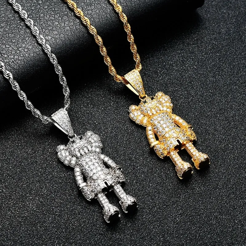 KAWS ICED Pendant w/ Chain