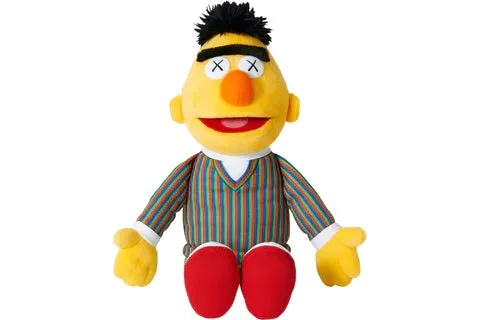 KAWS Sesame Street Uniqlo Bert Plush ToyYellow