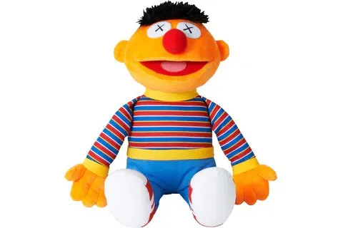 KAWS Sesame Street Uniqlo Ernie Plush ToyOrange