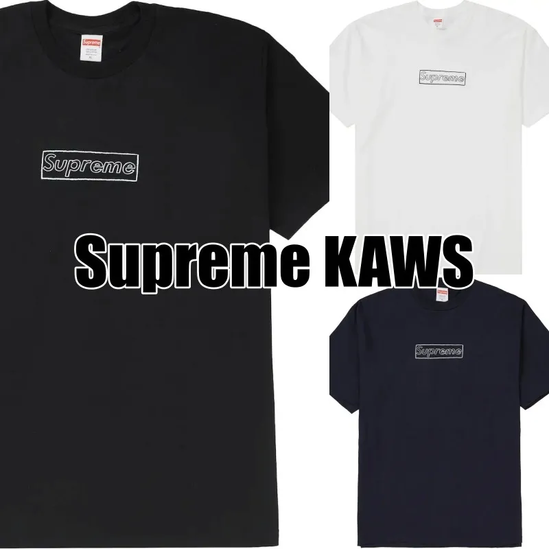 KAWS  |Unisex Street Style Collaboration Short Sleeves Logo