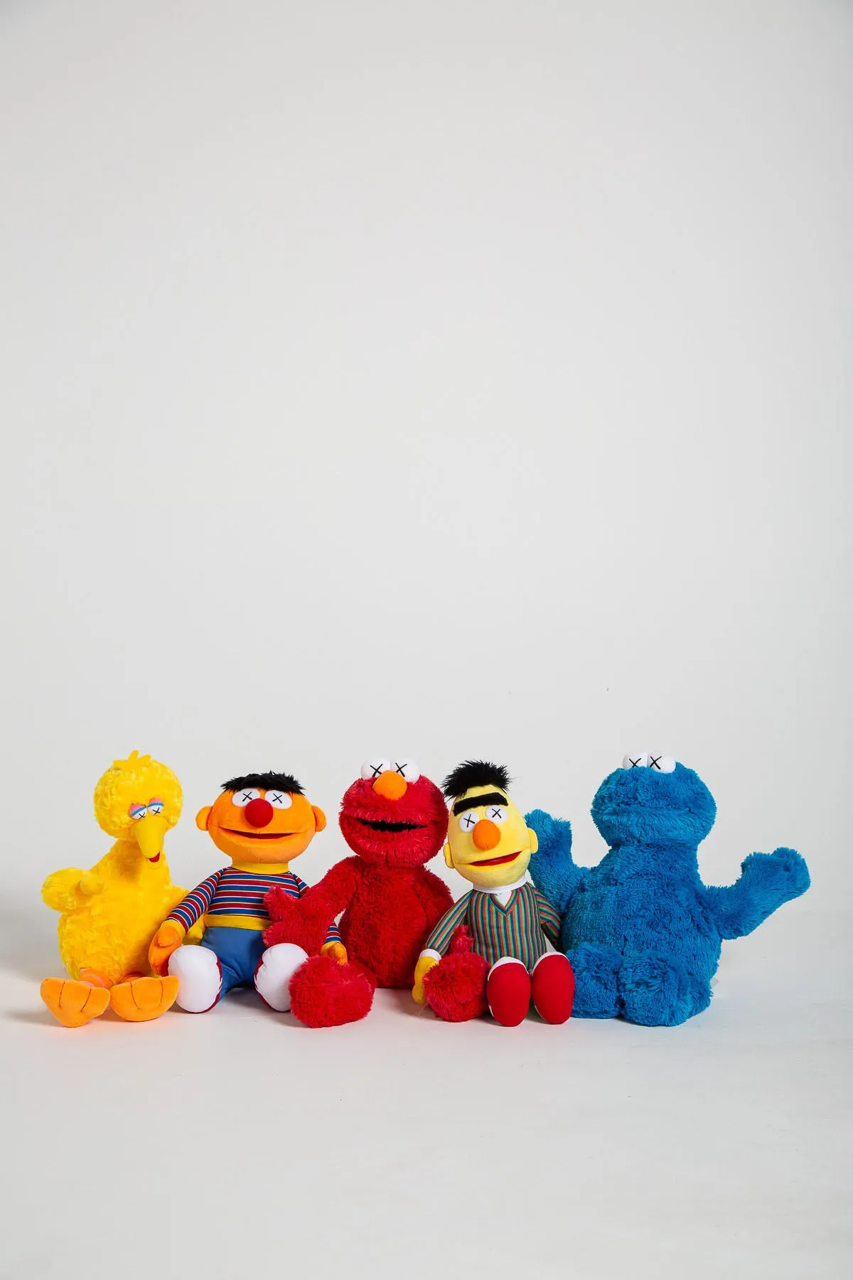 KAWS X SESAME STREET | SET OF 5 SESAME STREET PLUSH TOYS, 2018