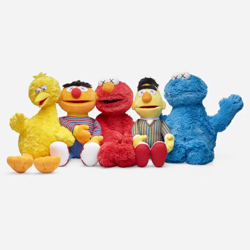 KAWS X SESAME STREET | SET OF 5 SESAME STREET PLUSH TOYS, 2018