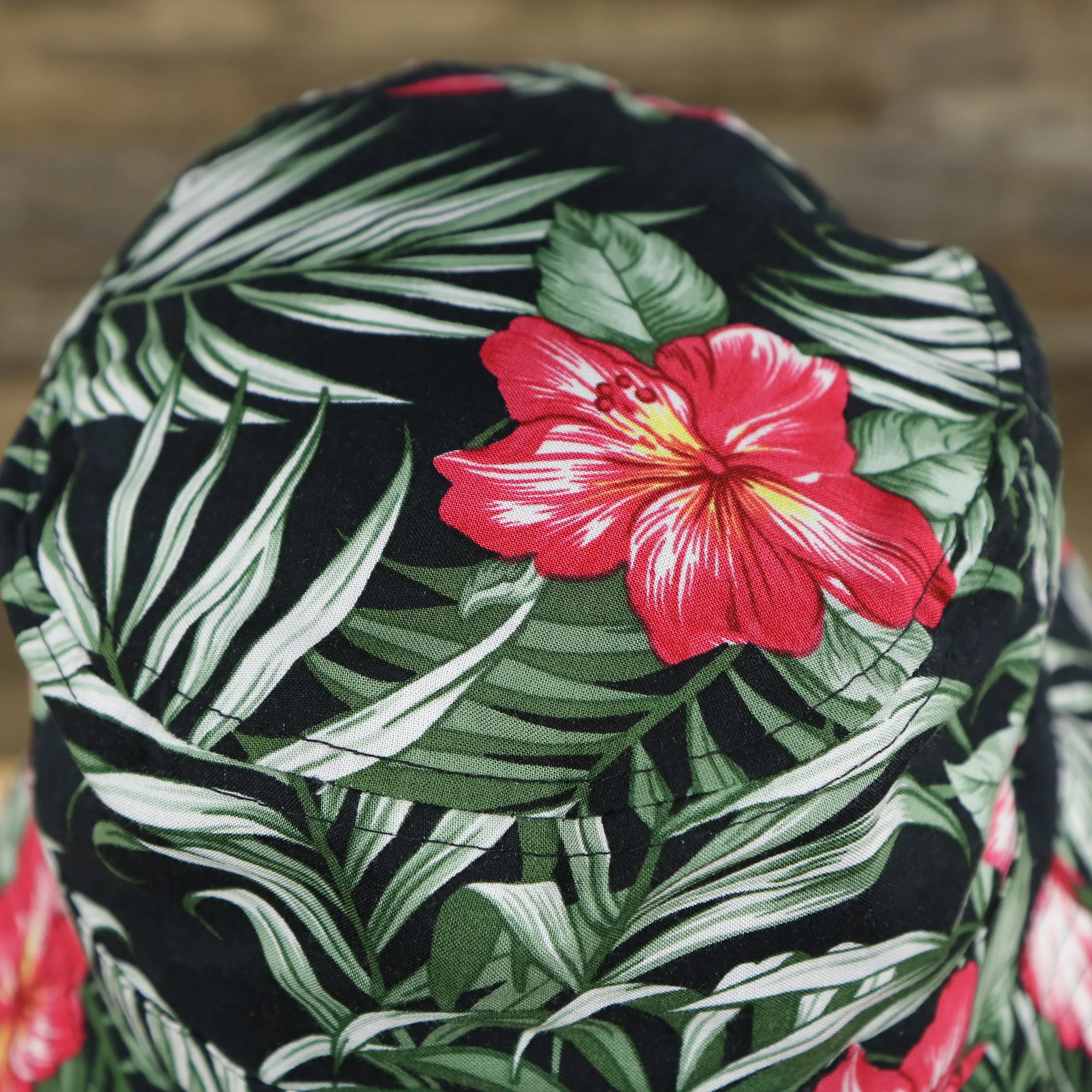 KB ETHOS | BUCKET HAT |  FLORAL DESIGN, BLACK/RED, OSFM