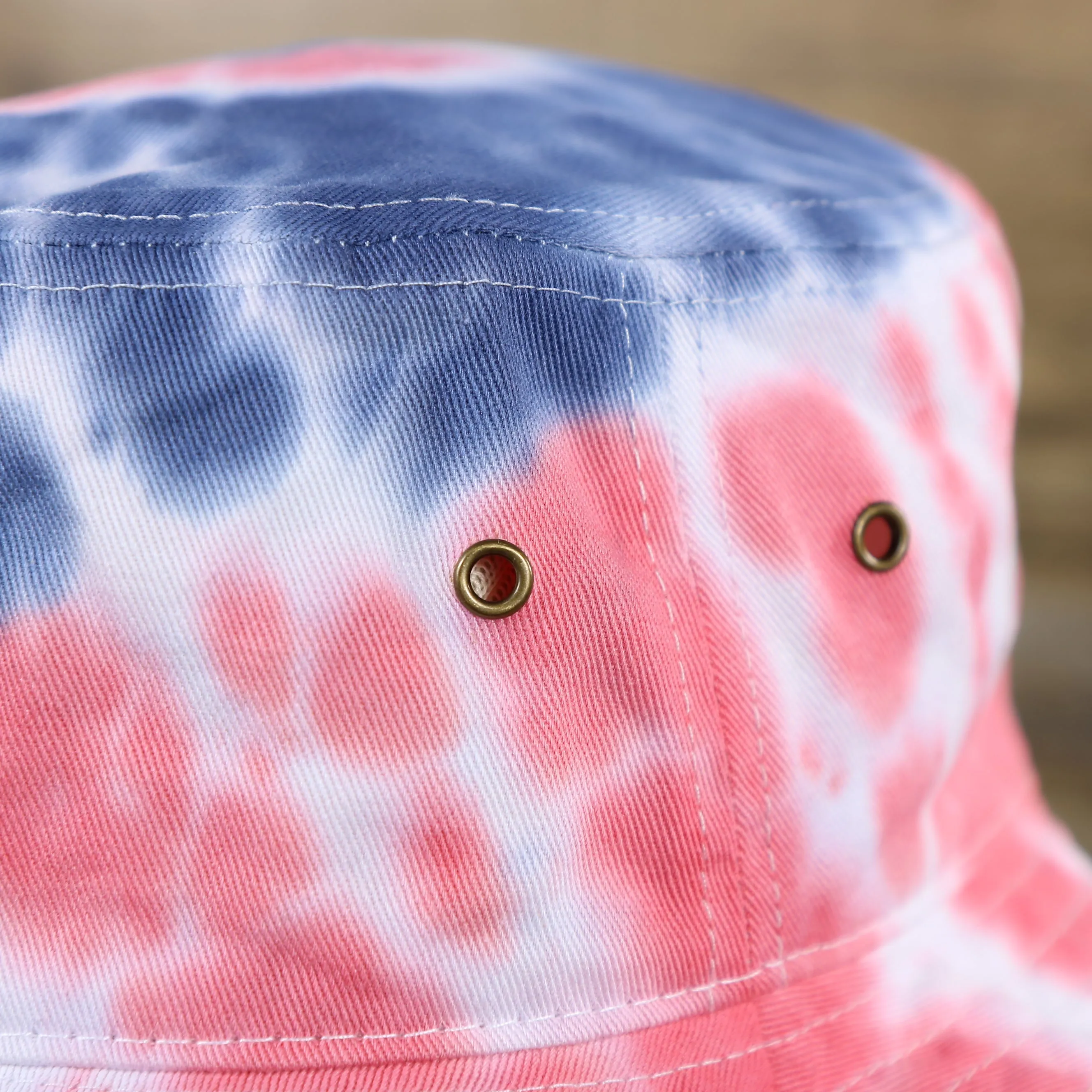 KB ETHOS | TIE DYE BUCKET HAT | BUCKET HAT | RED/NAVY SMALL/MEDIUM