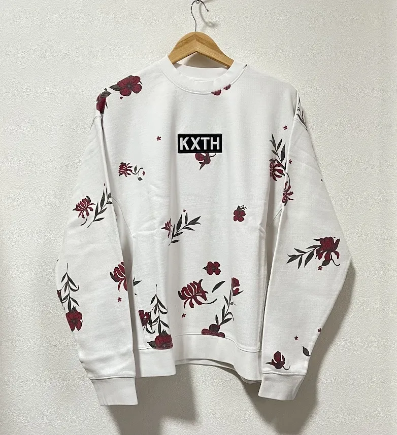 KITH NYC  |Crew Neck Flower Patterns Unisex Street Style Long Sleeves