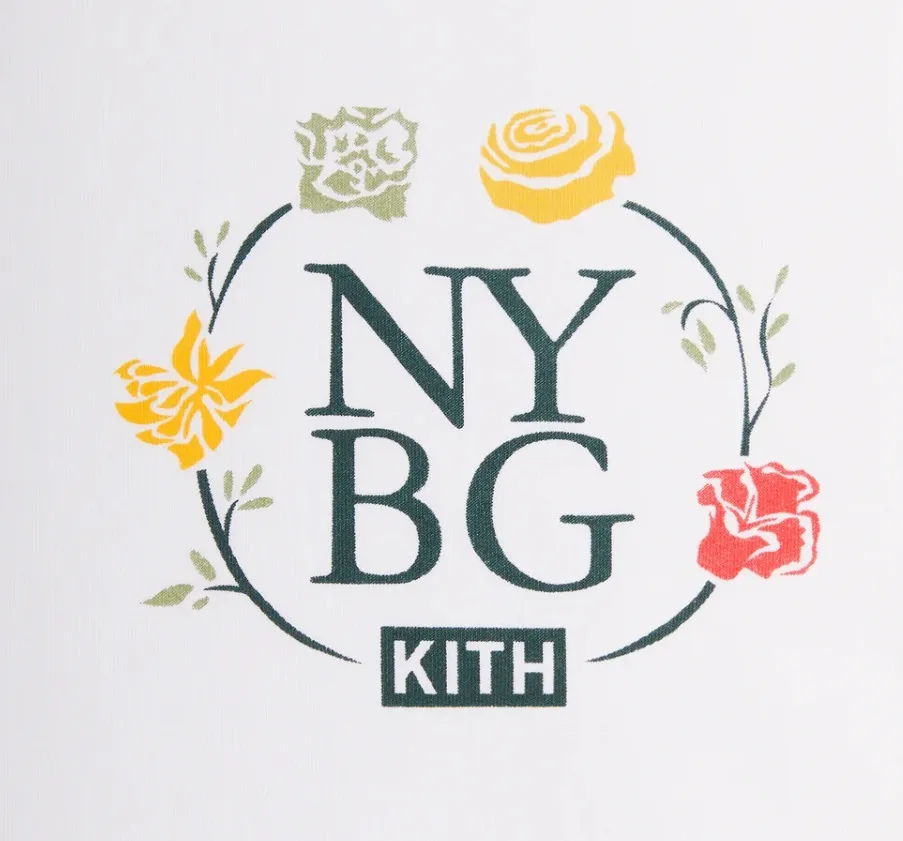 KITH NYC  |Crew Neck Flower Patterns Unisex Street Style Plain Cotton