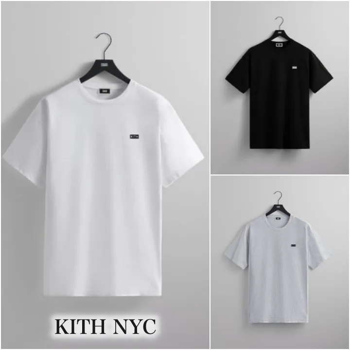 KITH NYC  |Crew Neck Street Style Cotton Short Sleeves Logo